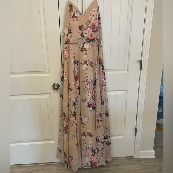 Kleinfeld Mauve Floral Formal Dress - Picture 3 of 12
